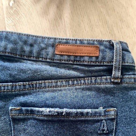 Articles of Society AOS Sunny Crest Women's Blue Jean Shorts Size 27 High waist - Picture 9 of 10